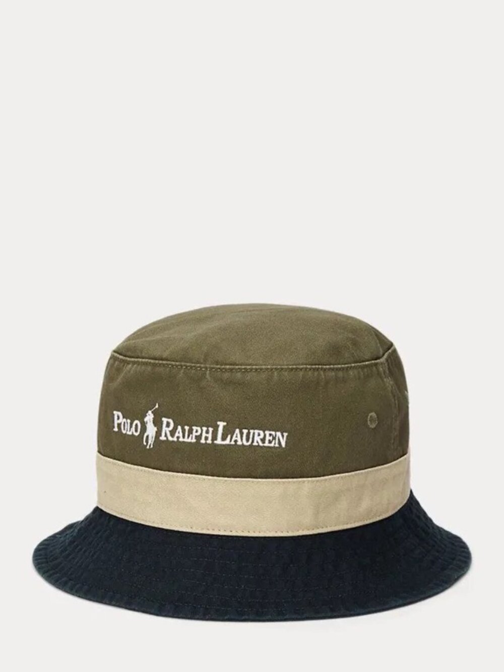 POLO RALPH LAUREN Colour-Blocked Twill Bucket Hat